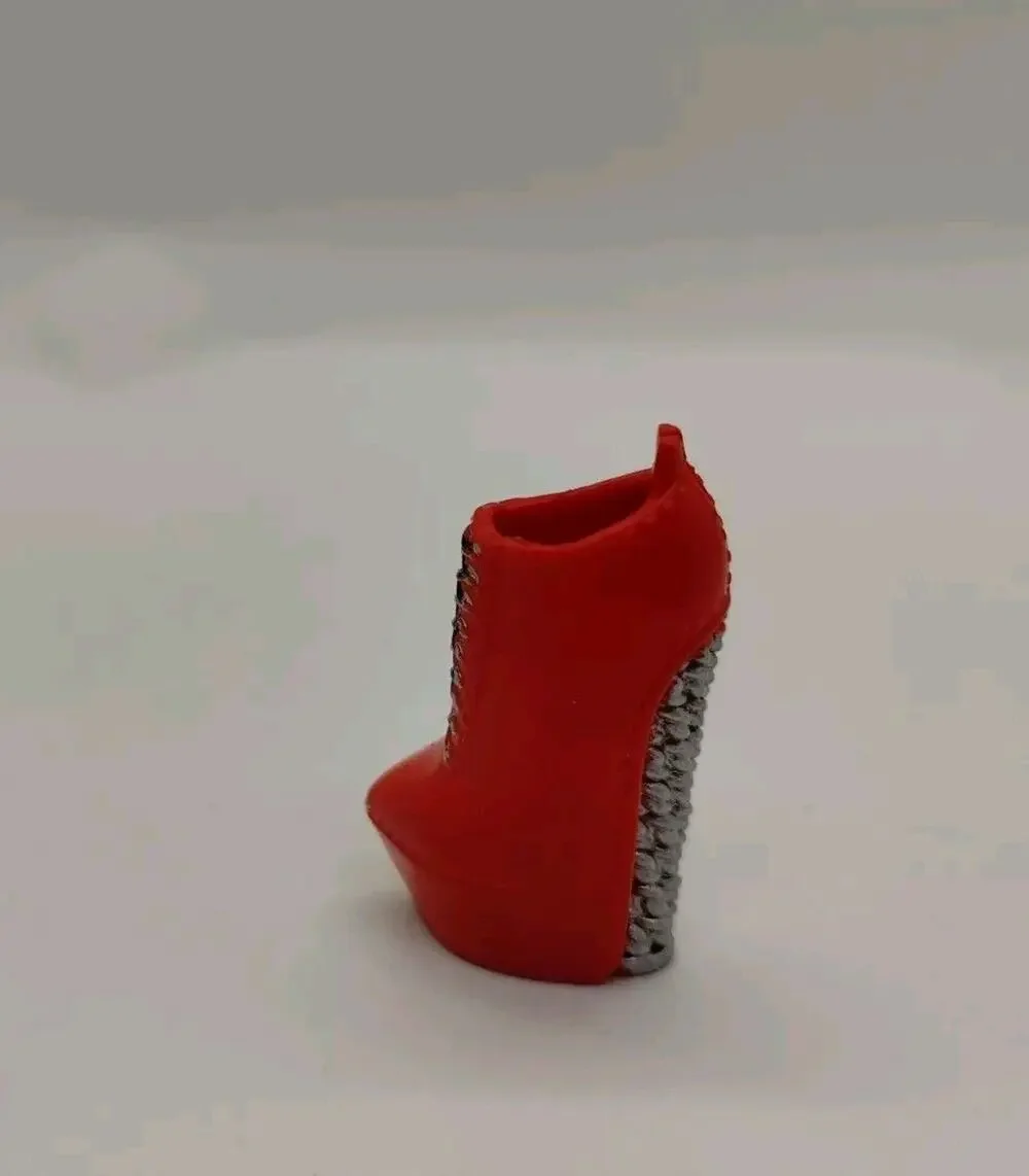 1 - Lol Surprise Omg Doll Shoes Shoe Spice Spicy Babe Red Silver Heel - 1 Left